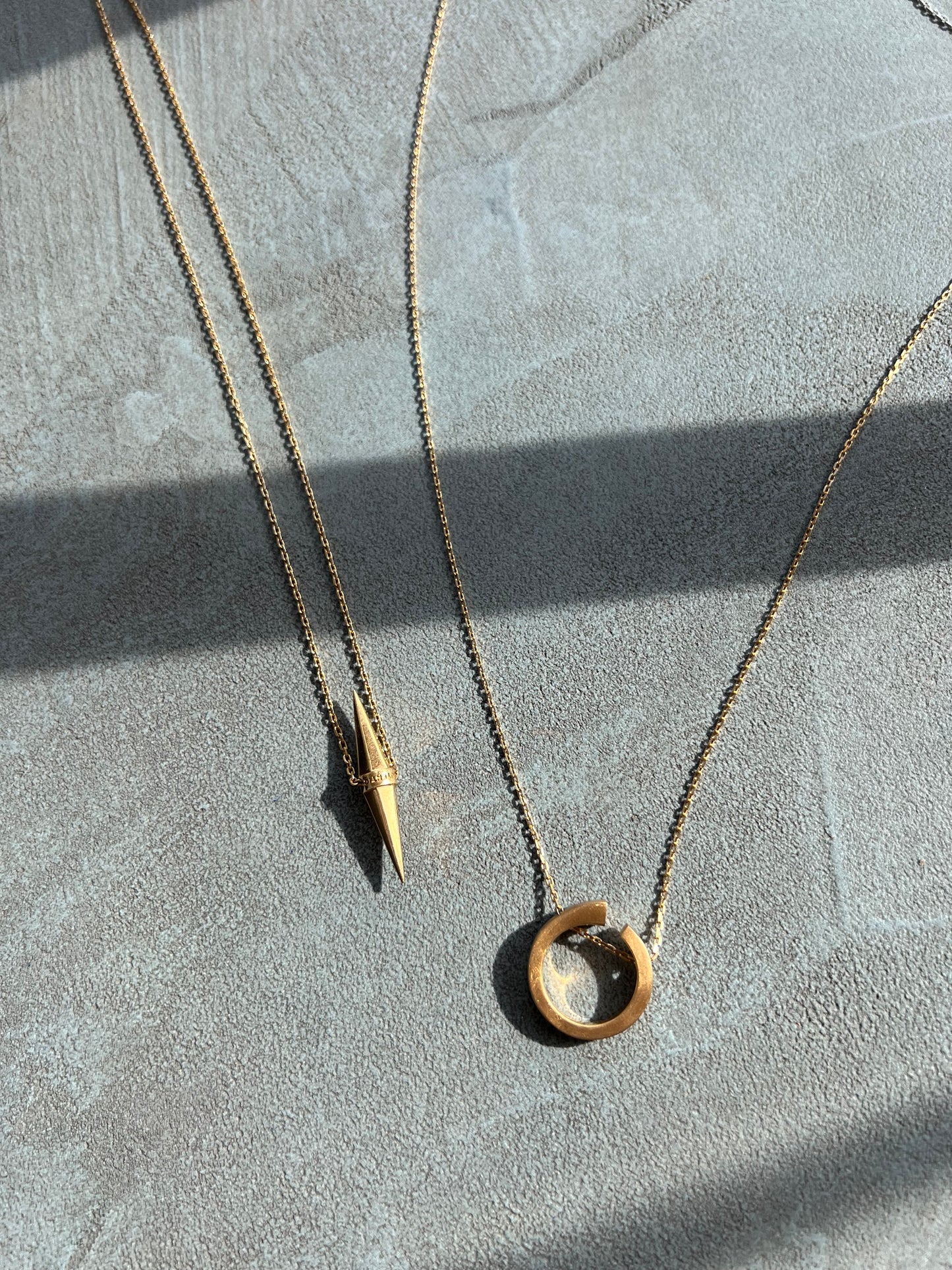 pendant Balance long matte-gold plated 24K