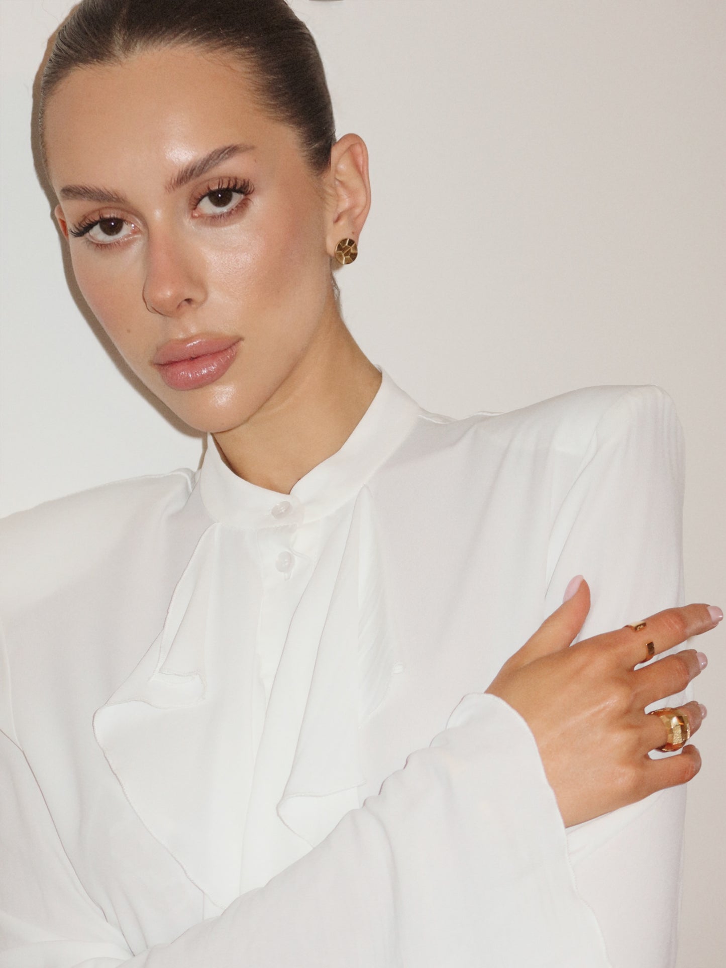 AUTENTIQ EARRINGS GOLD PLATED 24K