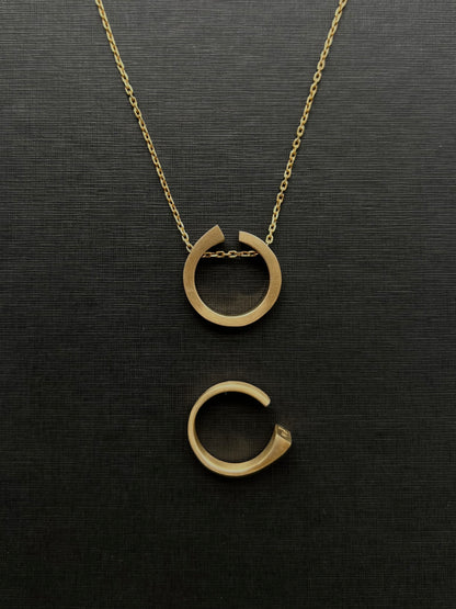 EVERLAST gold plated 24k SHORT PENDANT