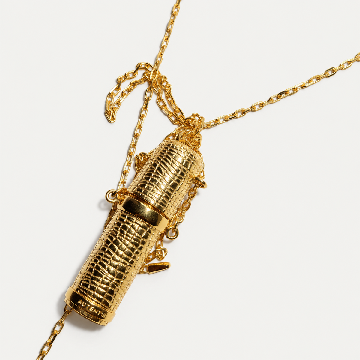 Perfume case gold plated