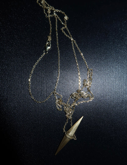 pendant Balance long matte-gold plated 24K