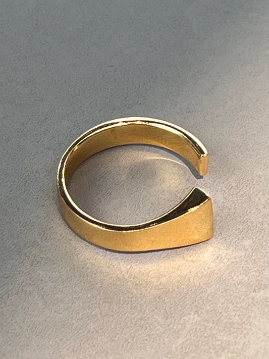 Ring EVERLAST glossy gold plated 24K
